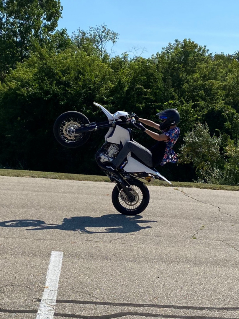 Wheelie excited for the weekend