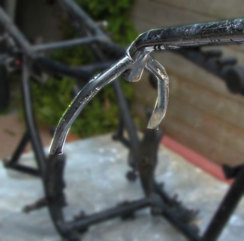 The rear of the engine cradle