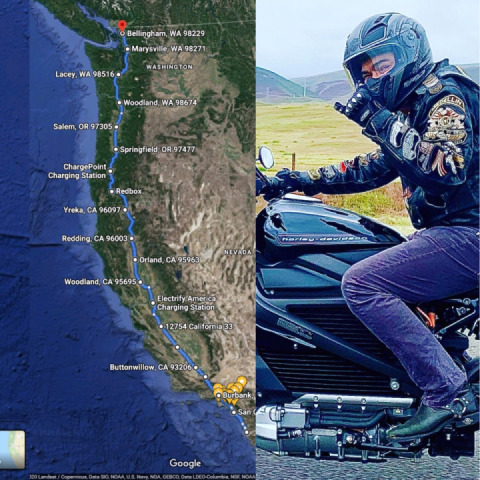 Cross Border EV Ride on. LiveWire