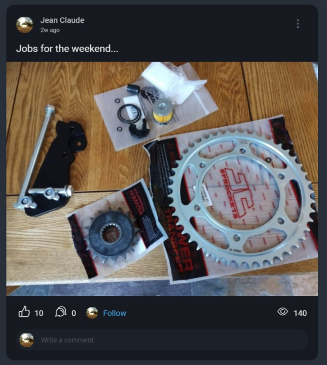 Side stand relocation plate fitting, stonking bit of kit deffo worth the sponds.