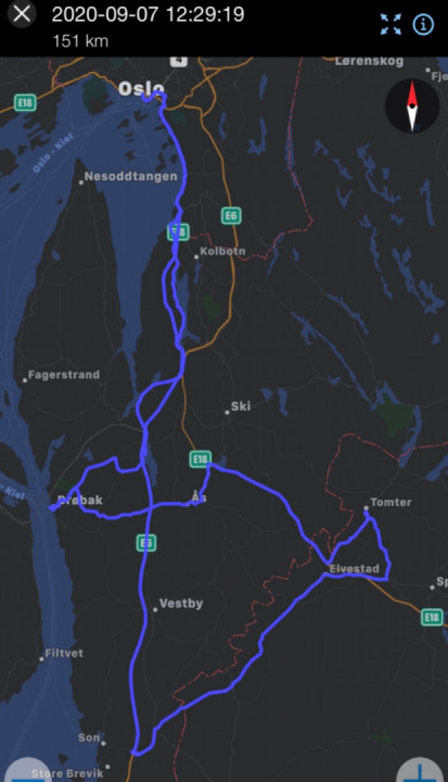 Today’s route 07.09.20