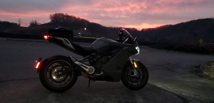 Night ride to a hydro electric dam on a fully electric motorcycle. Beautiful night, beautiful bike.