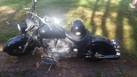 Riding with my brother.