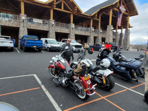 Riding to the Poconos.