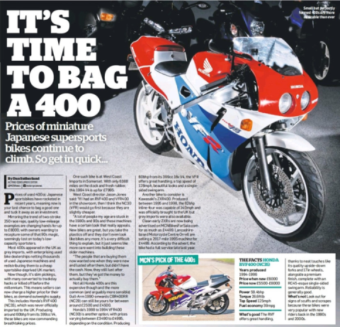 Honda VFR400R 1995 → V4 Restoration Project "Pocket Rocket" Part 3