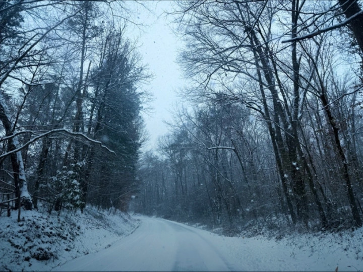 Snowy ride on the backroads