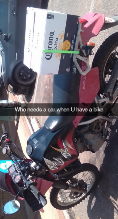 Just found out a carton fits perfectly on the rear rack