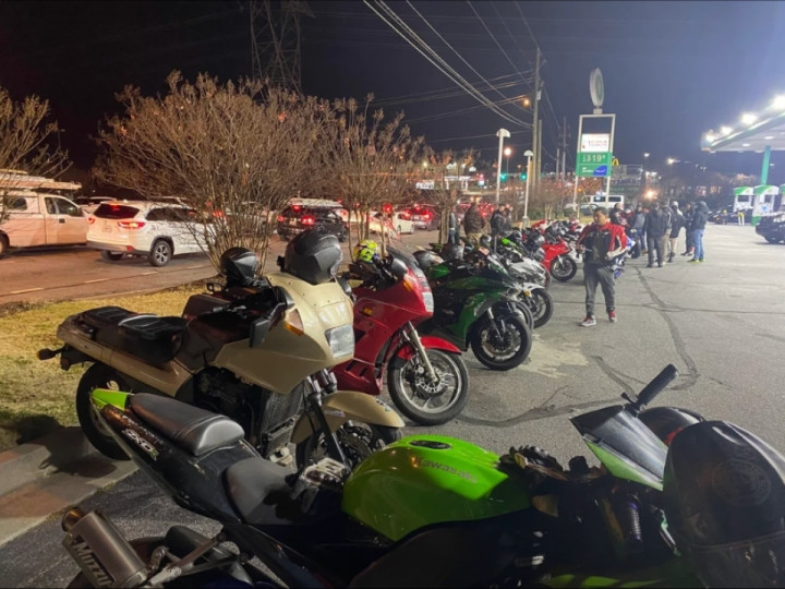 Nice turn out of riders on a cold night yesterday