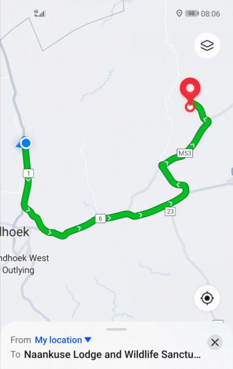 Ride out for lunch at Naankuse lodge...