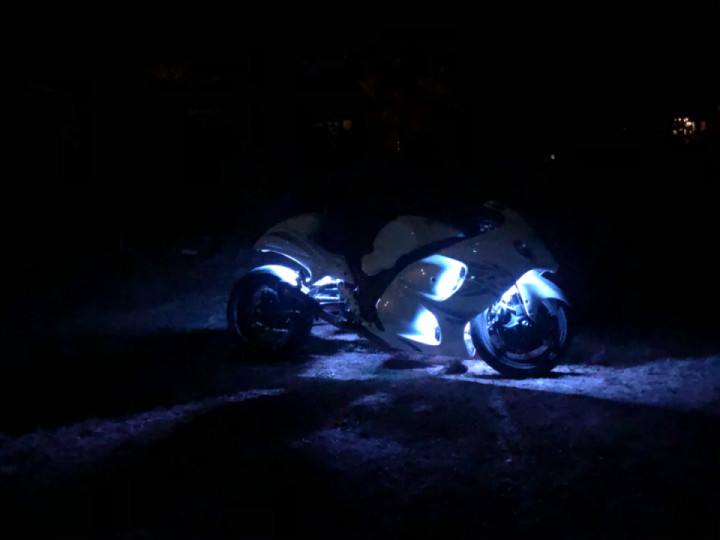 Underglow finished on the busa
