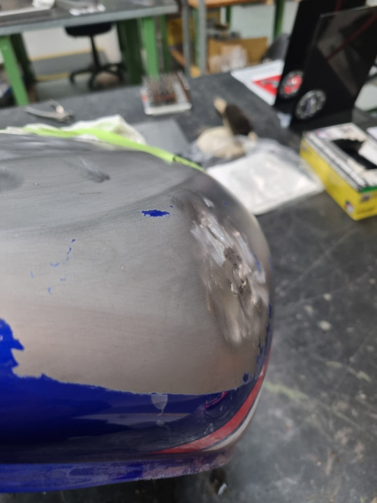 Tank repairs underway.