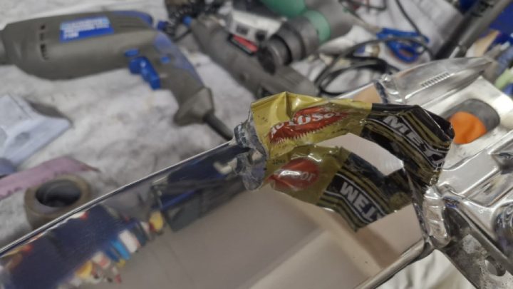 Started to polish my spare swinging arm, starting to get a shine on it.😀