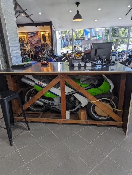 There is brand new, still in crate 1980's Kawasaki KR250 here in Australia....