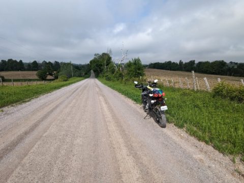 A small loop on Ontario back roads with the KLX300