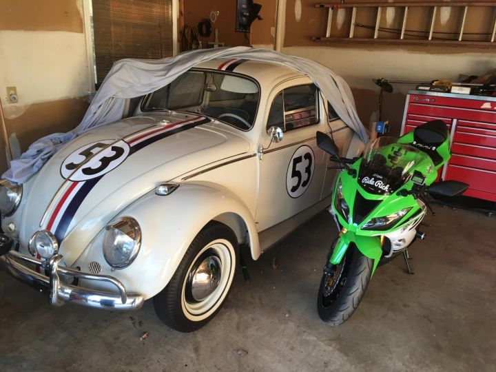 My 64 beetle and 2015 ZX-6R