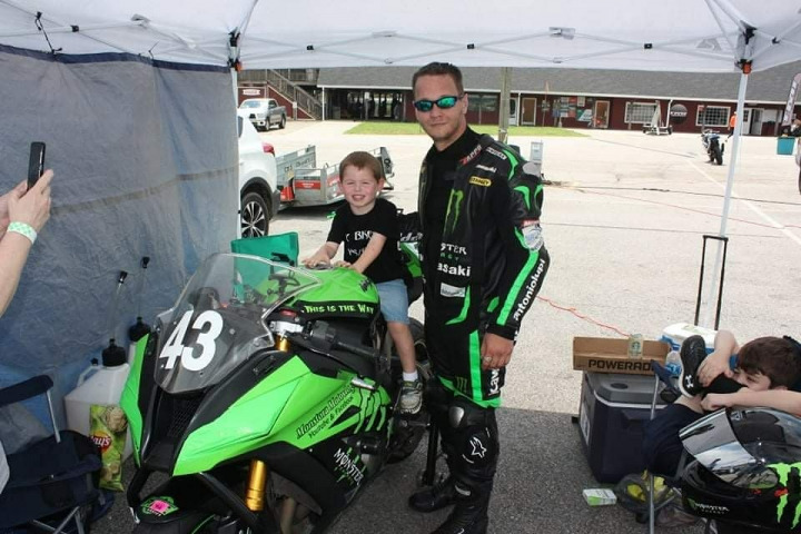 Me and little friend that really loves motorcycles an he is biggest fan of mine #monsterenergy