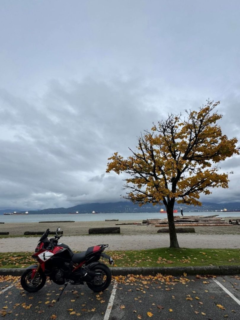 It's already cold, but I continue riding