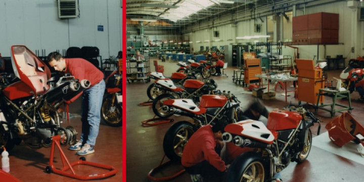 Ducati factory back in the day.