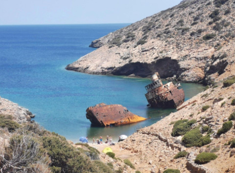 Shipwreck of the Olympia, Amorgos Greece