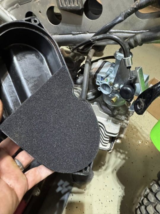 New petcock and new air filter for the Kawi 110