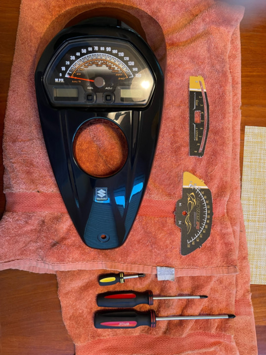 Some upgrades to my bike. ??? custom speedometer. Not Bad at all!