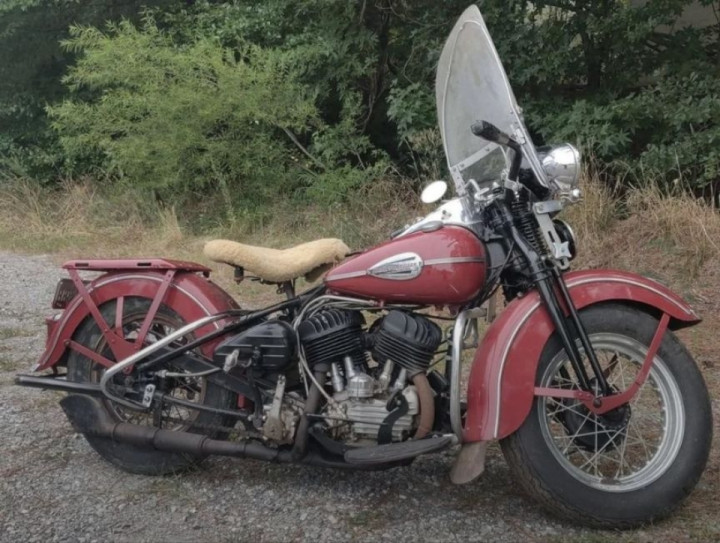 My grandfather's motorcycle. The bike stood in the basement for about 20 years