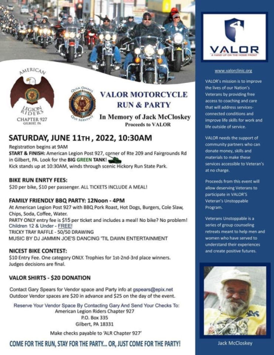 Jack McCluskey Ride for Agent Orange