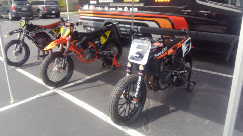 Motorcycles? At a Nascar Fan Day Event!