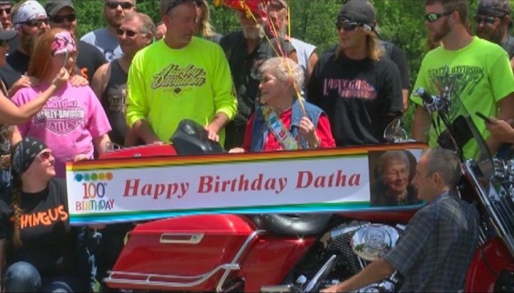 100-year-old grandmother Datha first rode a motorcycle