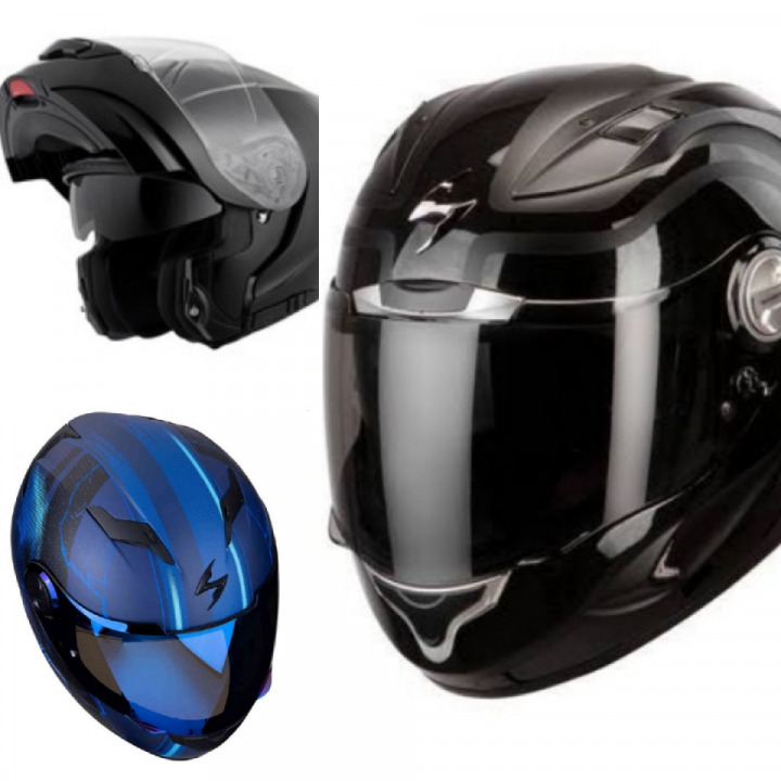 My 3 Scorpion EXO Helmets...