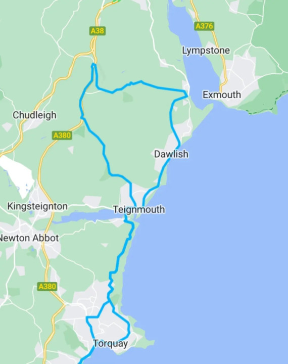 Enjoyable but chilly bimble along the coast road.