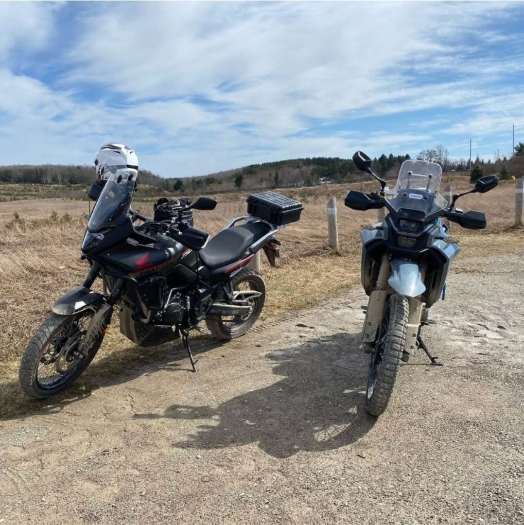 Honda Transalp 750 ride with CFMoto 450MT