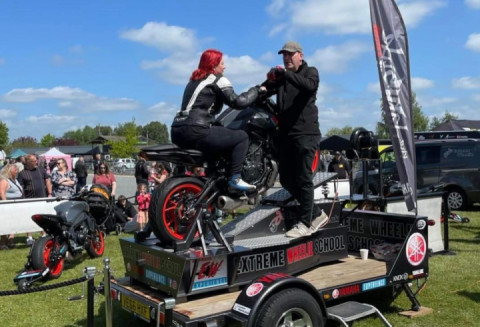 Great day at Stonham Barns Park, learning to wheelie ?