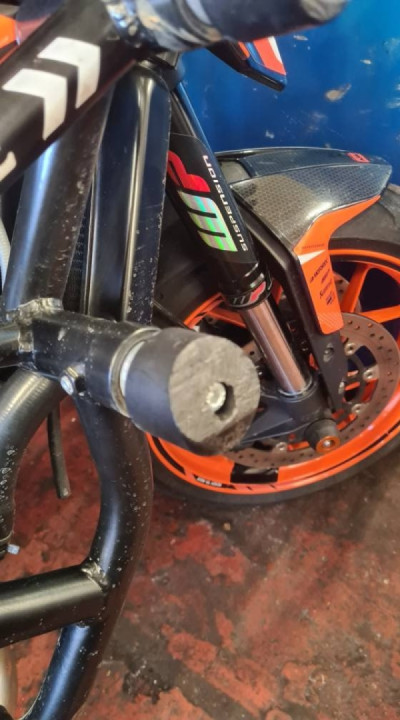 Glad i purchased this cage! Saved my bike from a icy slip and slide