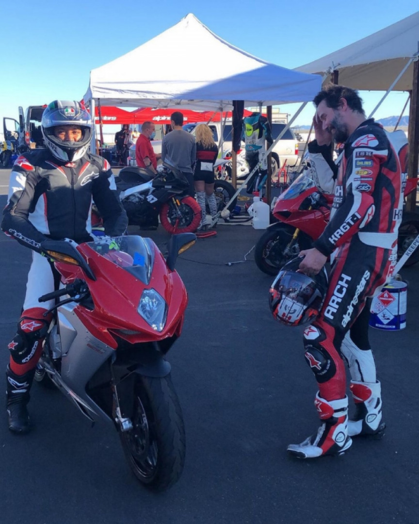 Track day Derrick Whitney and Keanu Reeves 