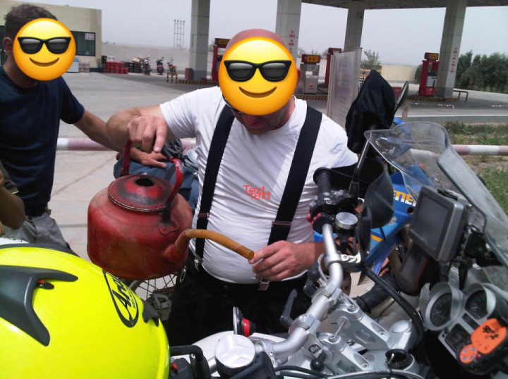 No-fun fact: motorbikes are not allowed in petrol stations in China.
