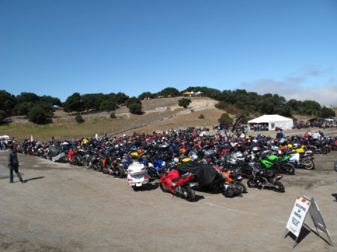 Queued Up for the Parade Lap at MotoGP Laguna Seca Raceway