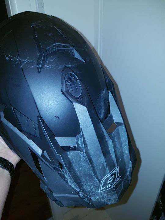 Something odd struck my helmet tonight