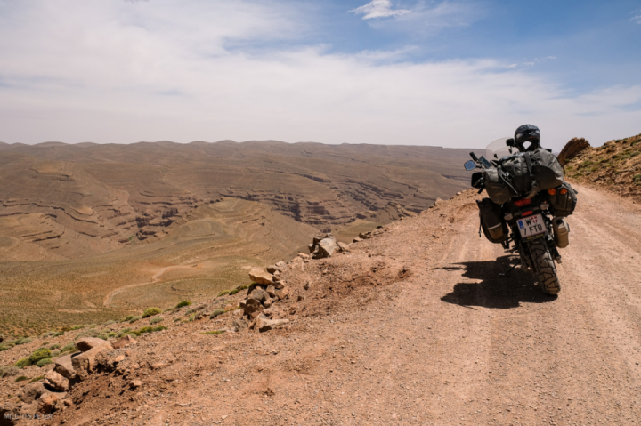 The V Strom in Morocco last summer. Heat was never a problem.