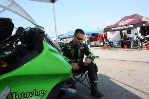 Sitting in the pits chilling