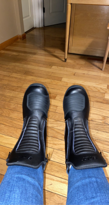 Got a pair of motorcycle boots now??