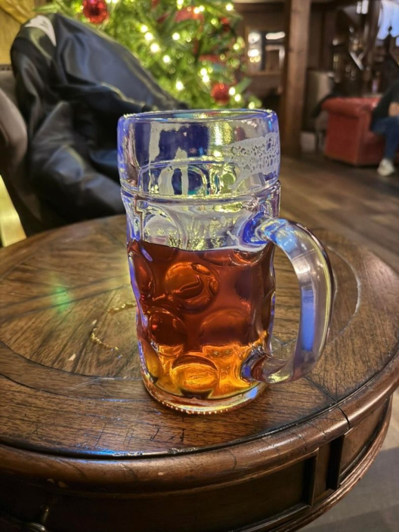 Rode 100+ miles for some BBQ and washed it down with a cold beer.