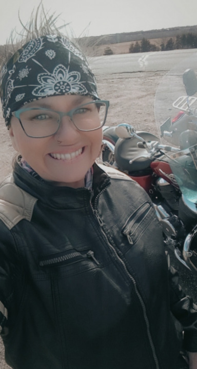 Motorcycle hair don't care!