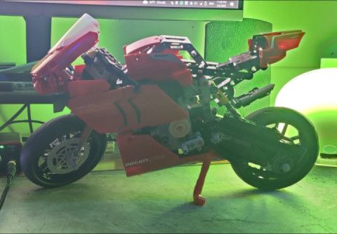 I have the red Ducati one! Super fun build and looks great on the shelf