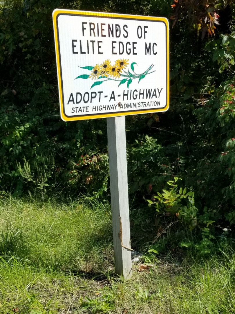 Elite Edge MC out here keeping Maryland clean at both of our adoptahighway locations!!!