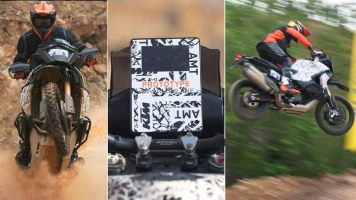 Upcoming KTM ADV Motorcycle With AMT Gearbox Teased Off-roading