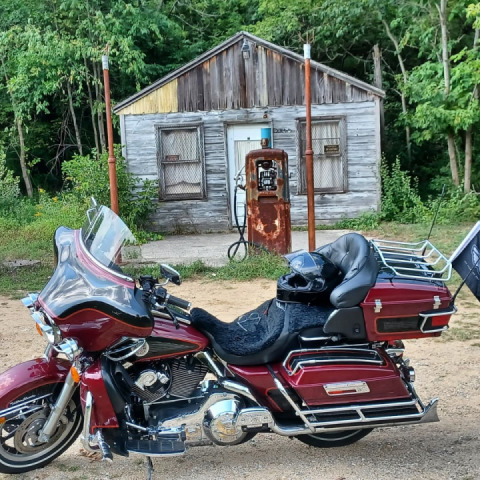 Old timey gas station