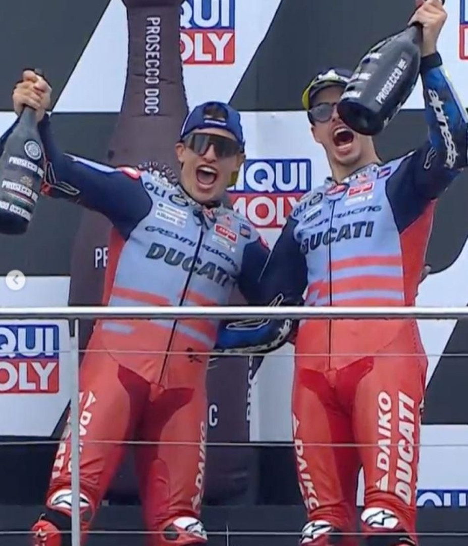 What a moment! Alex & Marc Marquez sharing the podium together for the first time!