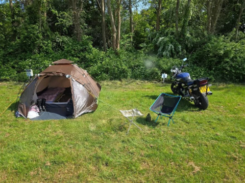 After turning around to go home and do a repair to the bike...