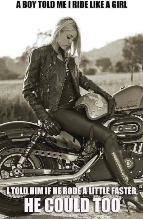 Never underestimate a girl riding ...